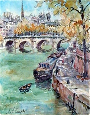 La Seine au Pont Neuf by Pierre Eugene Cambier