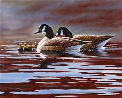 Canadian Geese Family by Jim Collins