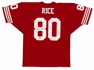 Jerry Rice Signed Throwback Jersey by Sport Memorabilia