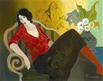 A Break from Tea by Itzchak Tarkay