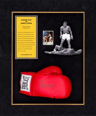Ali vs. Sonny Liston Commemorative Boxing Glove by Sport Memorabilia