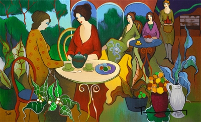 A Friendly Luncheon by Itzchak Tarkay
