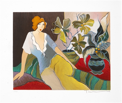 A Comfortable Position by Itzchak Tarkay