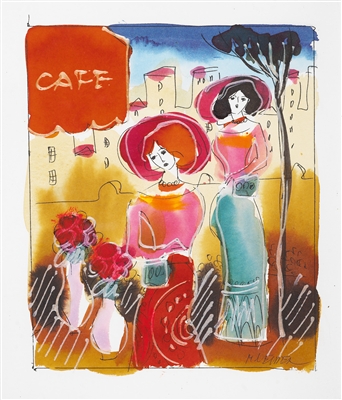 Cafe in Paris V by M Leider