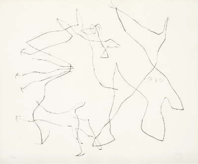 Le Flux de l'aimant, Planche V by Joan Miro