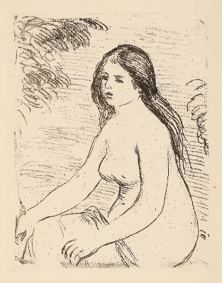 Femme nue assise (S. 12) by Pierre-Auguste Renoir