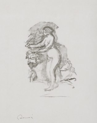 Femme au cep de vignefrom "Douze Lithographies Originales de Pierre-Auguste Renoir" by Pierre-Auguste Renoir
