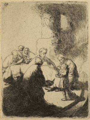 Christ Disputing with the Doctors: Small Plate by Rembrandt Van Rijn