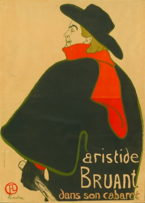 Aristide Bruant, dans son Cabaret by Henri de Toulouse-Lautrec