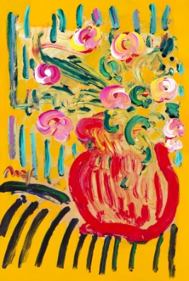 Abstract Flowers (Green) by Peter Max