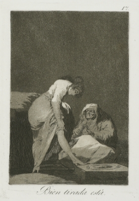 Bien tirada esta(It is nicely stretched)from "Los Caprichos" by Francisco Goya