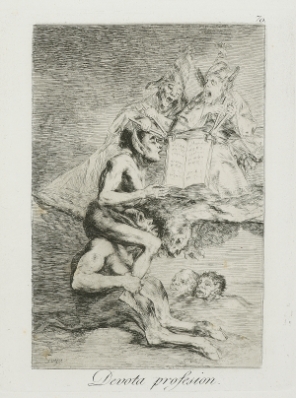Devota Profesion(Devout Profession)from "Los Caprichos" by Francisco Goya