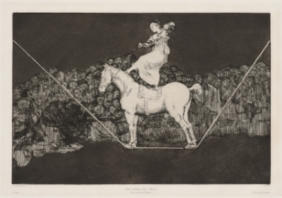 Bailando en una Cuerda Floja(Dancing on a Slack Rope)from 'Los Proverbios'(also known as 'Los Disparates') by Francisco Goya