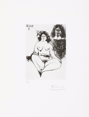 Grosse prostituée et <<mousquetaire>>347 Series: No. 175 by Pablo Picasso