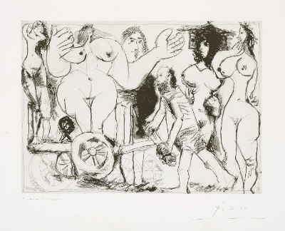 Déménagement, ou charrette révolutionnaire(Moving day, or revolutionary cart)347 Series: No. 197 by Pablo Picasso