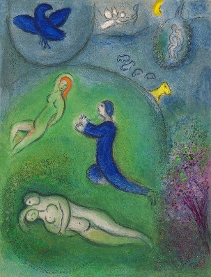 Daphnis et Lycénionfrom 'Daphnis et Chloé' by Marc Chagall