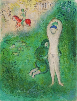 Daphnis and Gnathonfrom 'Daphnis et Chloé' by Marc Chagall