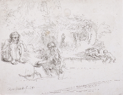 Bathers by Rembrandt Van Rijn