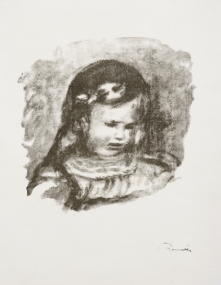 Claude Renoir, La tête baissée by Pierre-Auguste Renoir
