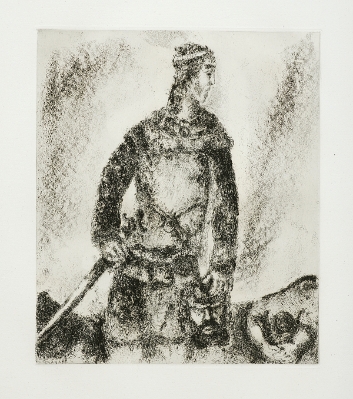 David vainqueur de Goliath    (David Vanquisher of Goliath) by Marc Chagall