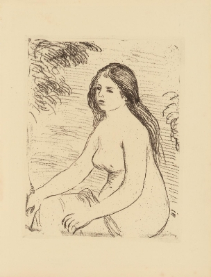 Femme nue assise(Seated Nude Woman) by Renoir Pierre-Auguste (after)