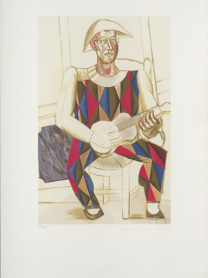Arlequin a la Guitare(Harlequin with Guitar) by Marina Picasso