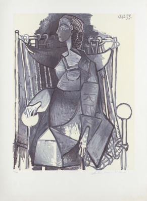 Femme Assise Dans un Fauteuil Tresse(Sitting Woman in a Braided Armchair) by Marina Picasso