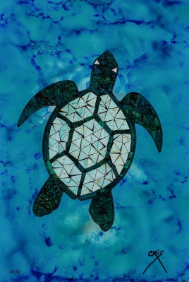 Mosaic Turtle Green by CrisX