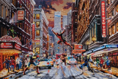 Deadpool Snow Day by Thomas Kinkade Studios