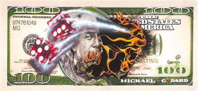 $100 Bill W/ Dice by Michael Godard