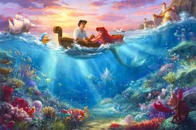 Little Mermaid Falling in Love Disney Dreams Collection by Thomas Kinkade Studios