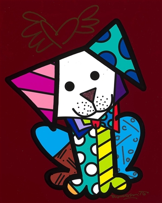 Andy Yellow & Cyan VII by Romero Britto