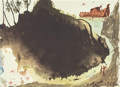 Aquae diluvii super terram(Flood Waters  Over the Earth) by Salvador Dali