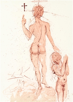 Asperges me hyssopo et mundabor(You Will Sprinkle me with Hyssop and I will be Cleansed) by Salvador Dali