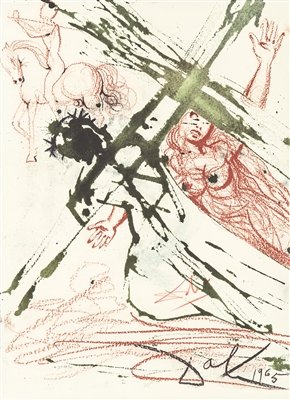 Baiulans Sibi Crucem, Exivit..(He Went Out Carrying His Own Cross) by Salvador Dali