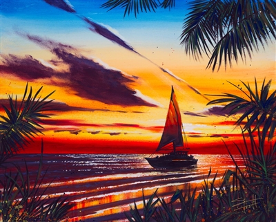Caribbean Sunset by Fishwick