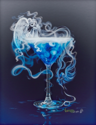 A Drink with Angels by Michael Godard
