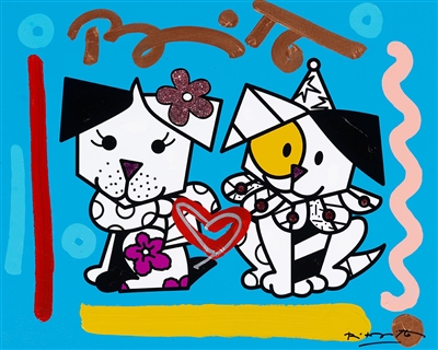 Best Friends Cyan XIII by Romero Britto