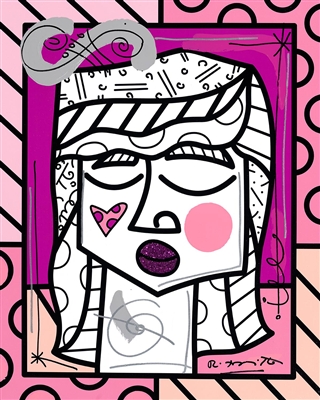 American Girl Magenta III by Romero Britto