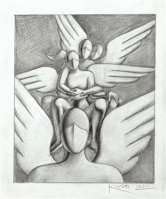 And The Spirit Moved Us by Mark Kostabi