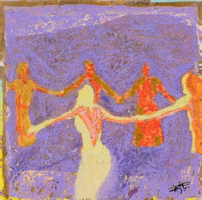 Abstract Rose Dance by Autumn de Forest