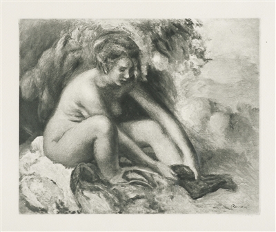 Femme nue se choussant by Renoir Pierre-Auguste (after)