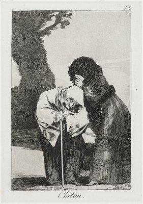 Chiton(Hush)Plate 28 from "Los Caprichos" by Francisco Goya