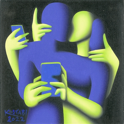 Assisted Selfie by Mark Kostabi