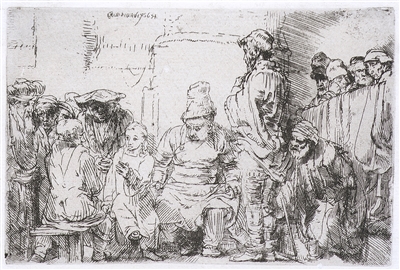 Christ Seated Disputing with the Doctors by Rembrandt Van Rijn