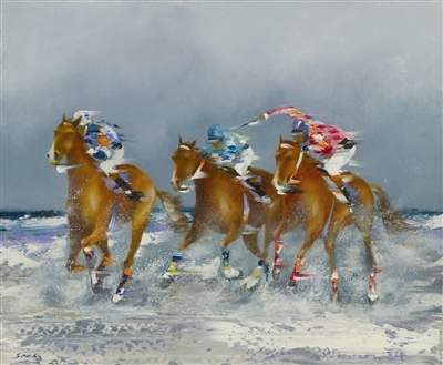 Chevaux sur la Plage by Victor Spahn