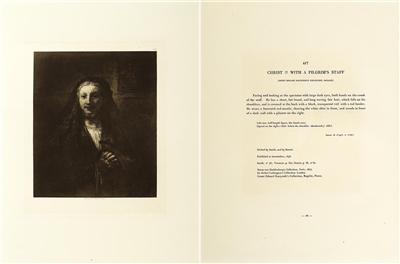 Christ (?) with a Pilgrim's St by Rembrandt Van Rijn (after)