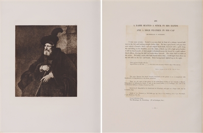 A Rabbi Seated, a Stick in His by Rembrandt Van Rijn (after)
