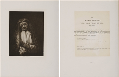 A Nun in a White Habit, With a by Rembrandt Van Rijn (after)