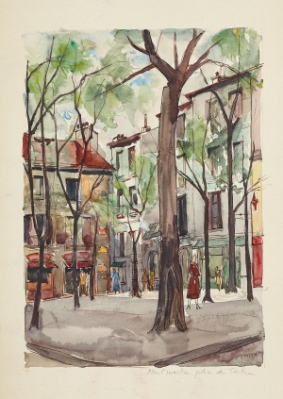 Montmartre Place du Tertre (Trade Unavailable) by Pierre Eugene Cambier